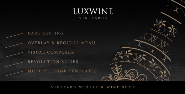 Luxwine - Wine WordPress Theme